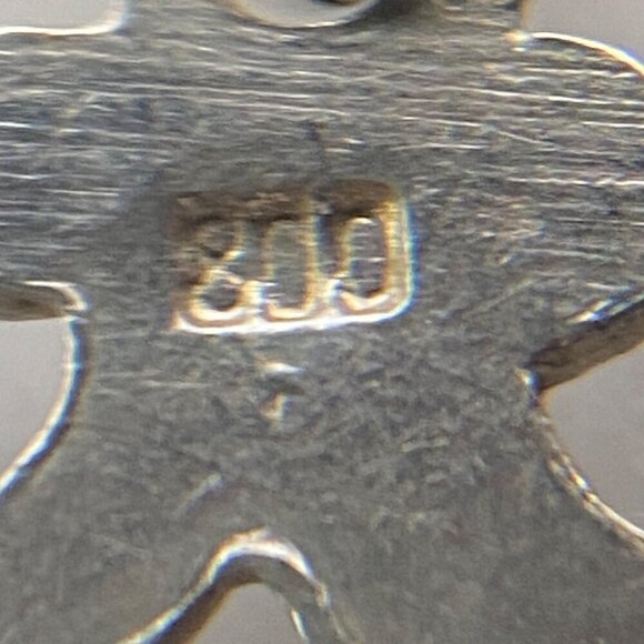 Vintage Antique 800 Silver 2 Row Diamond Cut Adjustable Foxtail Slide Bracelet - Picture 8 of 17